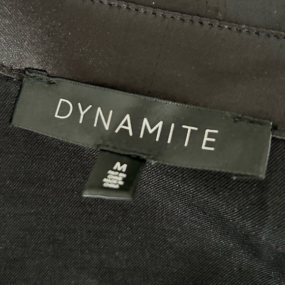 Dynamite Black Satin Dress - Size Medium - Picture 3 of 4